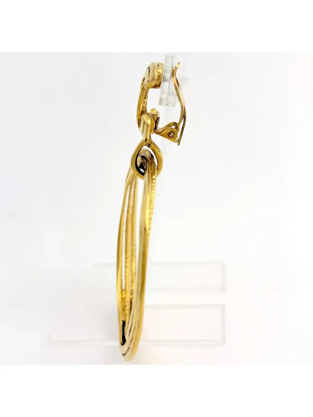 Chanel Cc Logo Clip-On Earrings Metal #327526C13B